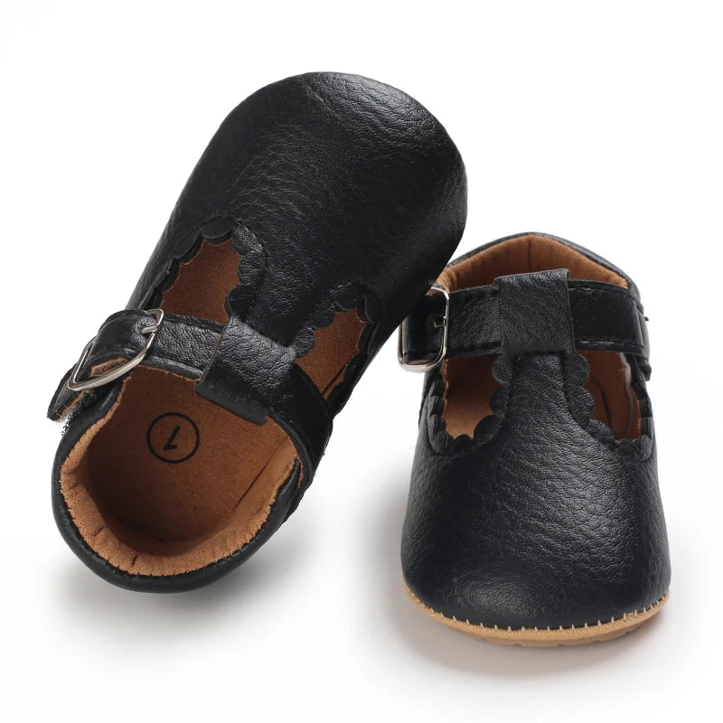 Zapatos de Bebé Clásicos Rayas Cuero Niño Niña Multicolor Suela de Goma Antideslizante Primeros Pasos Mocasines de Bebé