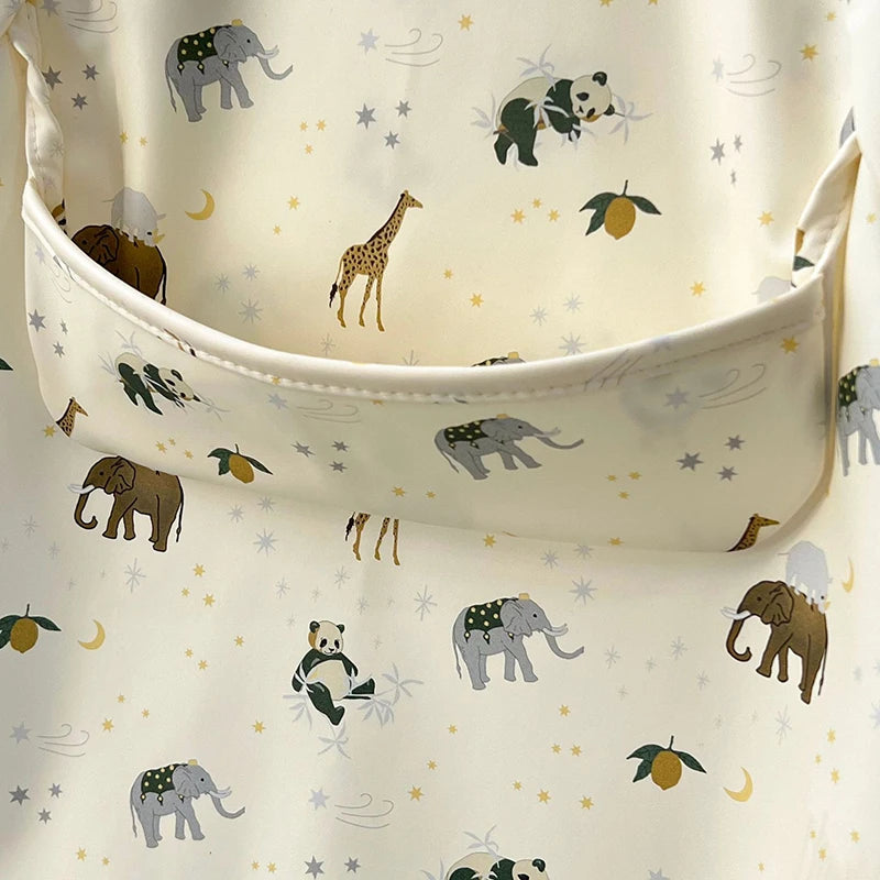 Newborn Baby Bibs Blouse Waterproof No-sleeved Reverse Dressing Infant Eating Clothes Apron Bib Protective Clothing