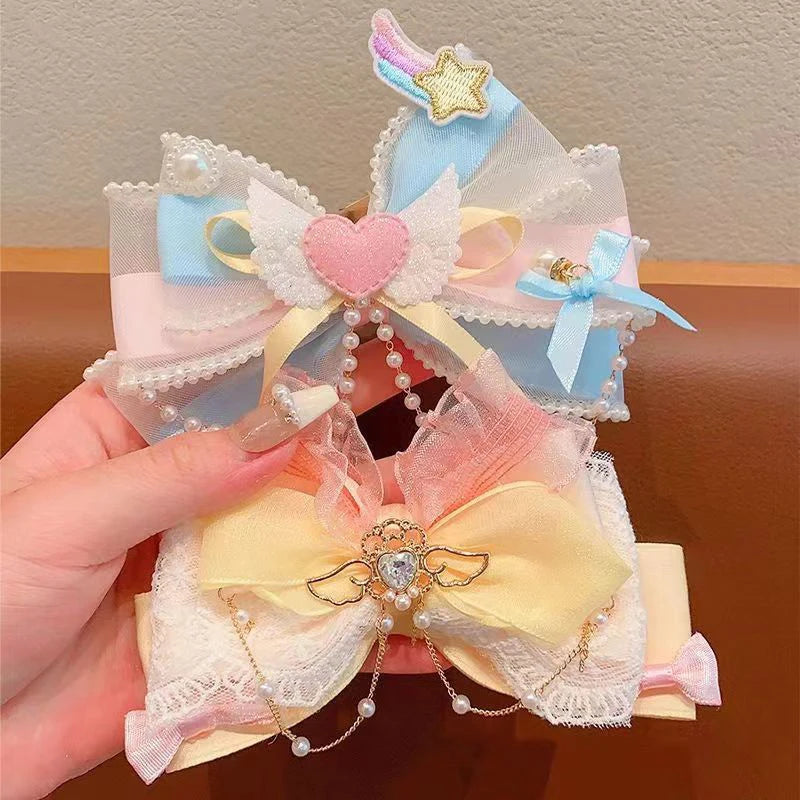 Fashion Princess Bow Hairpins Barrettes Children's Hair Accessories Cute Sweet Girls Hair Headdress