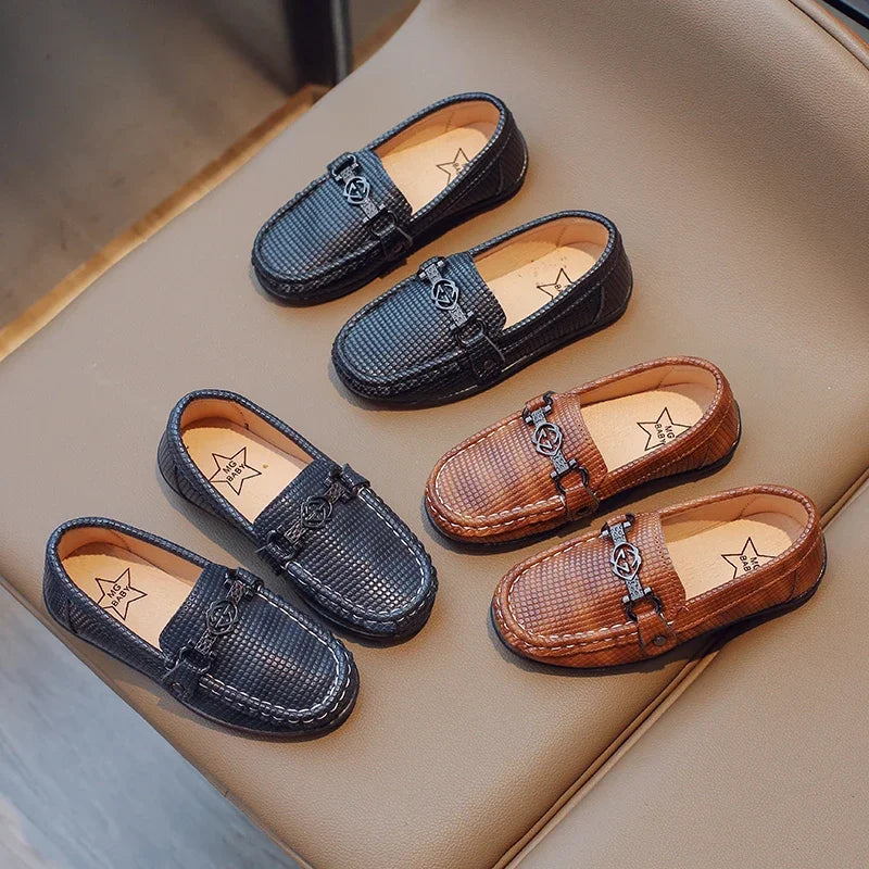 Leather Shoes Kids Loafers Casual for Boy Kid Shoe for Girl Soft Soled Shoes Leather Shoe for Kid Girls