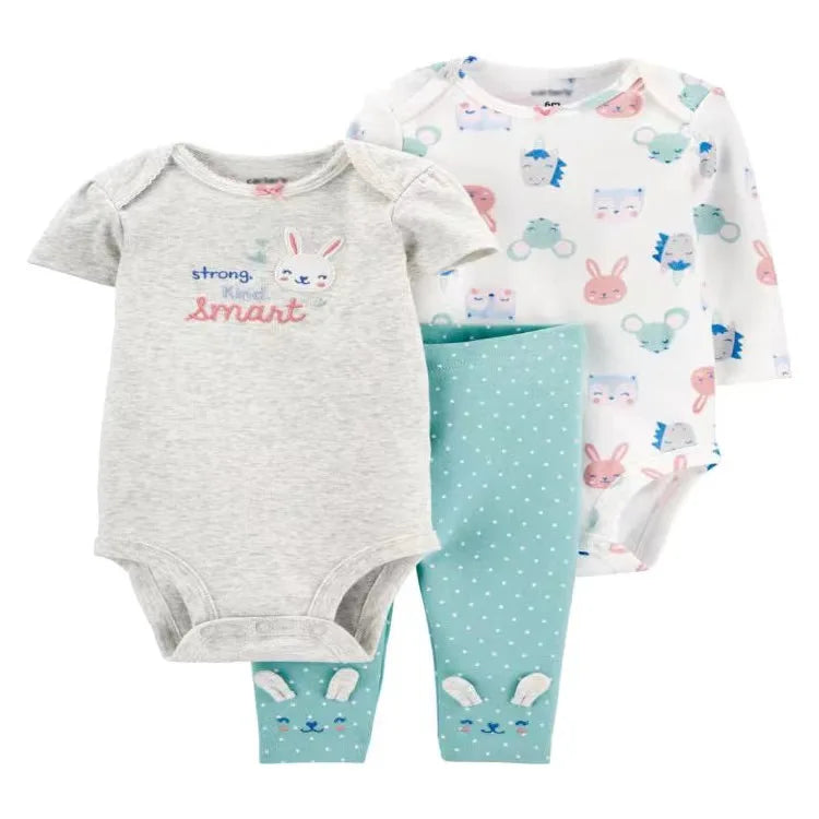 2025 Baby Mädchen Kleidung Herbst Frühling Neugeborenen Outfit Baumwoll-Body Oberteil und Hose Set Kinder Kleinkind Kleidung 6-24M