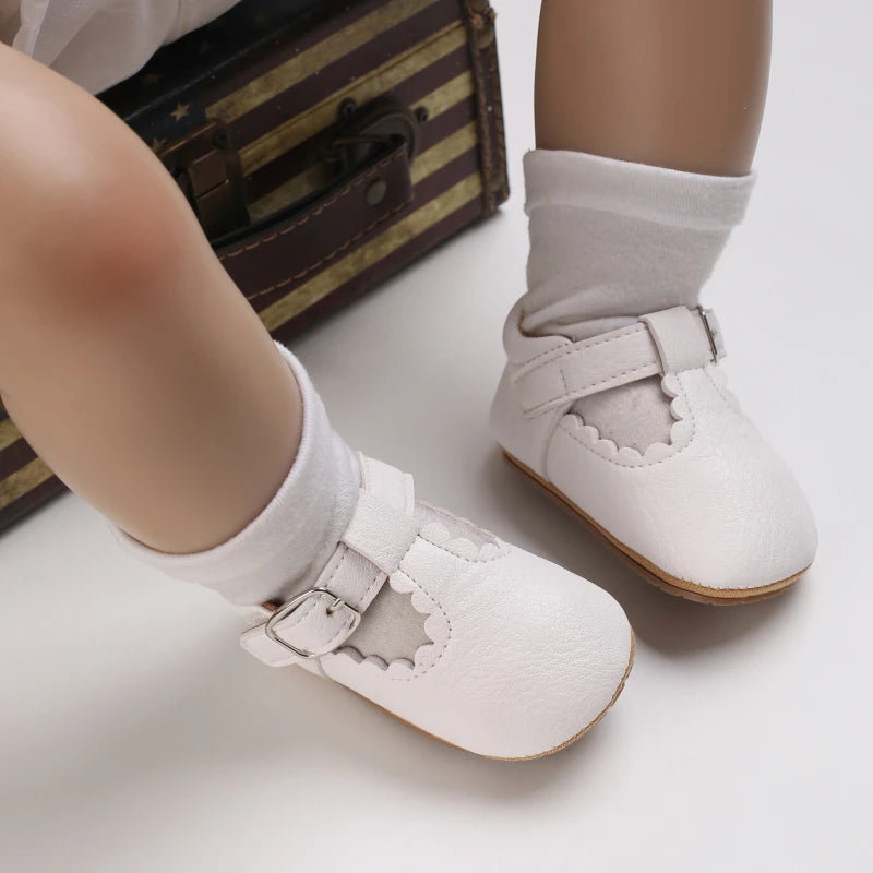 Zapatos de Bebé Clásicos Rayas Cuero Niño Niña Multicolor Suela de Goma Antideslizante Primeros Pasos Mocasines de Bebé