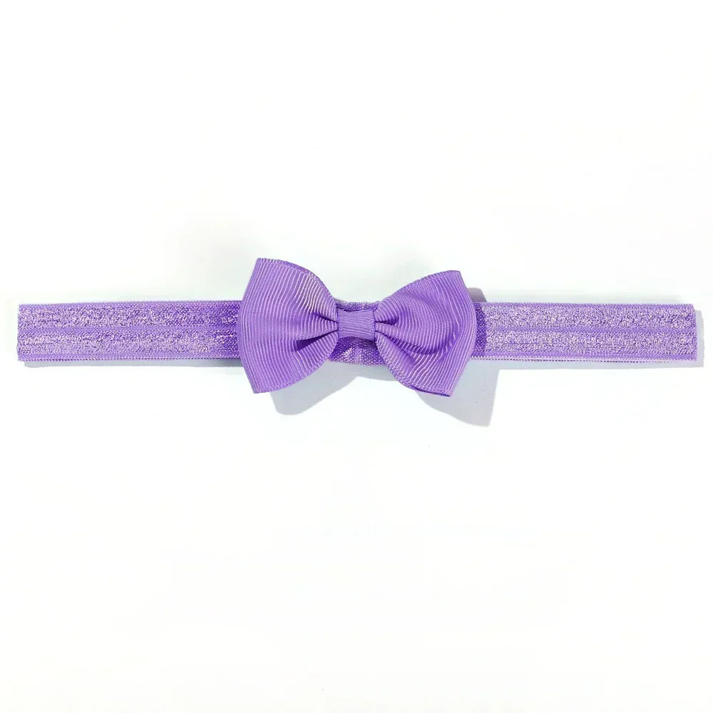 1pcs Baby Bows Head Band Elastic Ribbon Hair Band Infant Headwear Solid Color Headband Babe Casual Head Accessories Wholesale