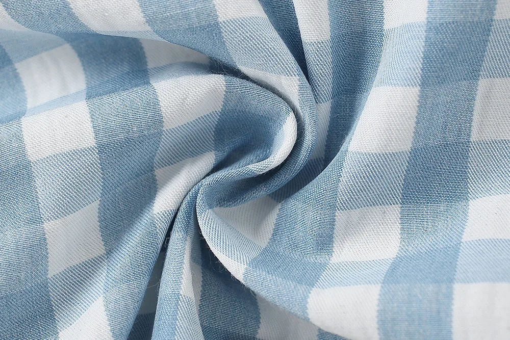 Peto de comida de verano para bebés, petos impermeables para niños y niñas, ropa de niños, delantal sin necesidad de lavar, petos de algodón a cuadros sin mangas