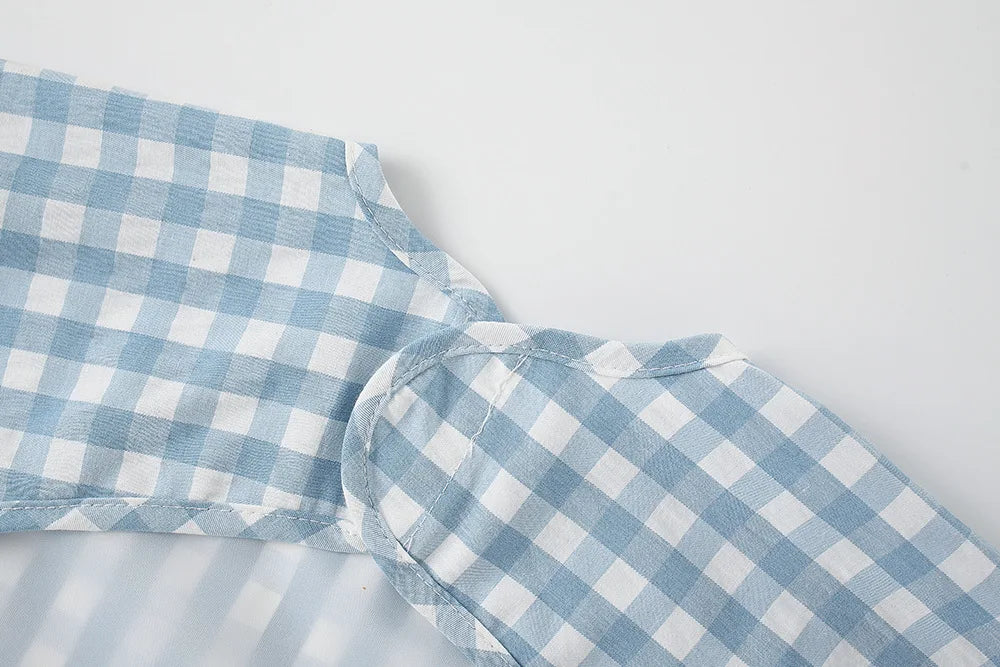 Peto de comida de verano para bebés, petos impermeables para niños y niñas, ropa de niños, delantal sin necesidad de lavar, petos de algodón a cuadros sin mangas