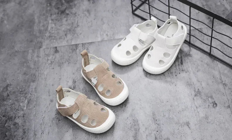 Boys Sandals Children Half Sandals for Boys Girls Toddlers Little Kids Summer Shoes Cut-outs Breathable Fashion Soft Anti-skid