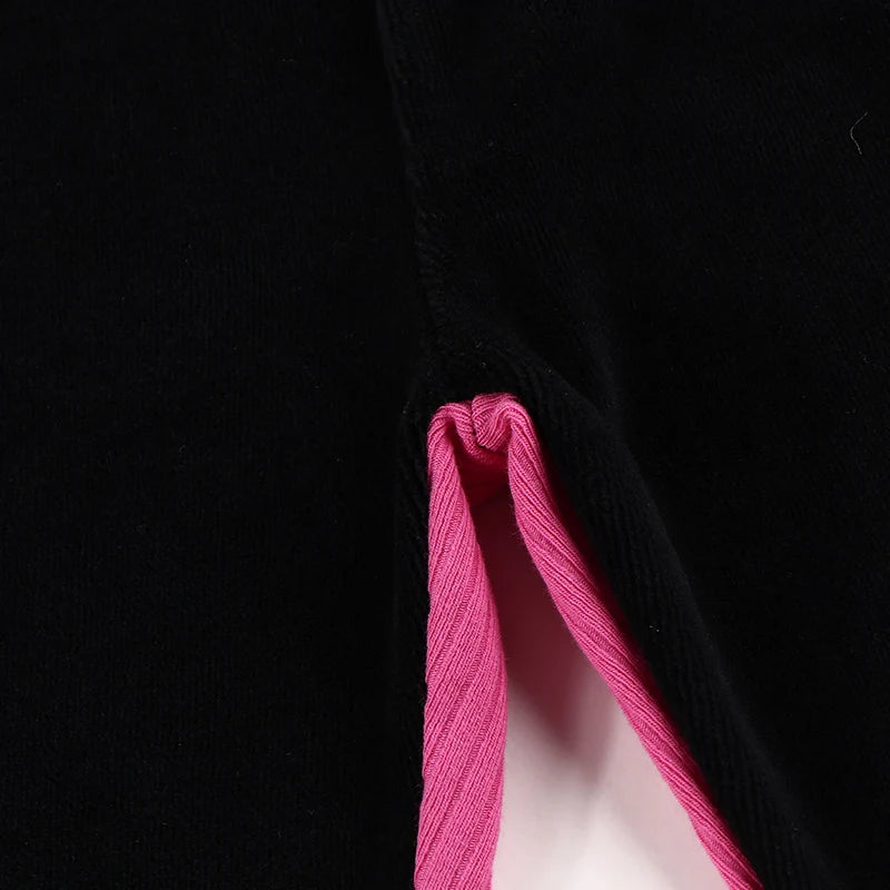 Jungen Schlafanzug Set blaues schwarzes Oberteil und Hose Kinderkleidung für Jungen und Mädchen Rundhals Winter Velours Vorderseite Rippen Rückseite