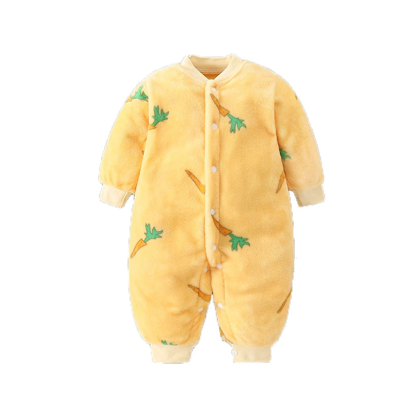 Ropa de Primavera Invierno para Bebé Recién Nacido Chaqueta Infantil para Niñas Mono para Niños Pelele de Franela Suave para Bebé Ropa de Bebé 0-18 Meses