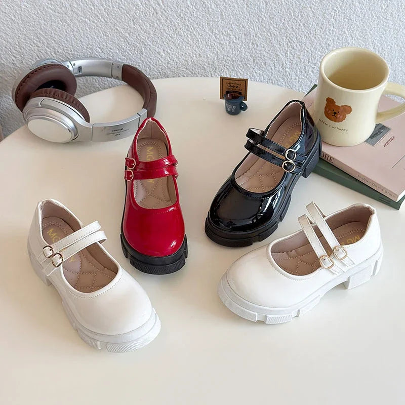 Children Leather Shoes for Girls 2025 Spring Autumn New Fashion Korean Style Soft Bottom Anti-slippery Versatile Mary Jane Shoes