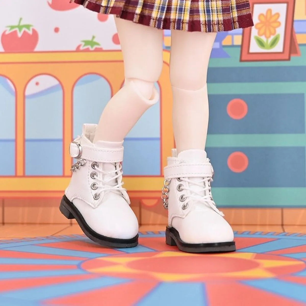 For Labubu Little Leather Shoes Suitable For Cotton Dolls Chain Shoes Dolls Accessories DIY Doll Toys