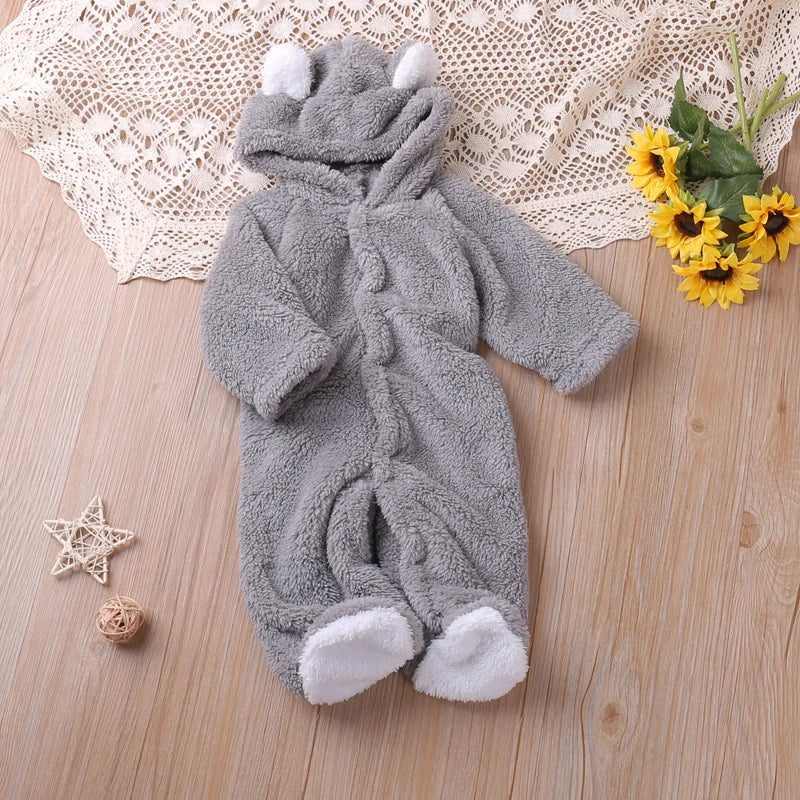 Humor Oso Estilo Cartoon Otoño Invierno Manga Larga Bebés Niños Niñas Monos Peleles Bodys Bebé Ropa