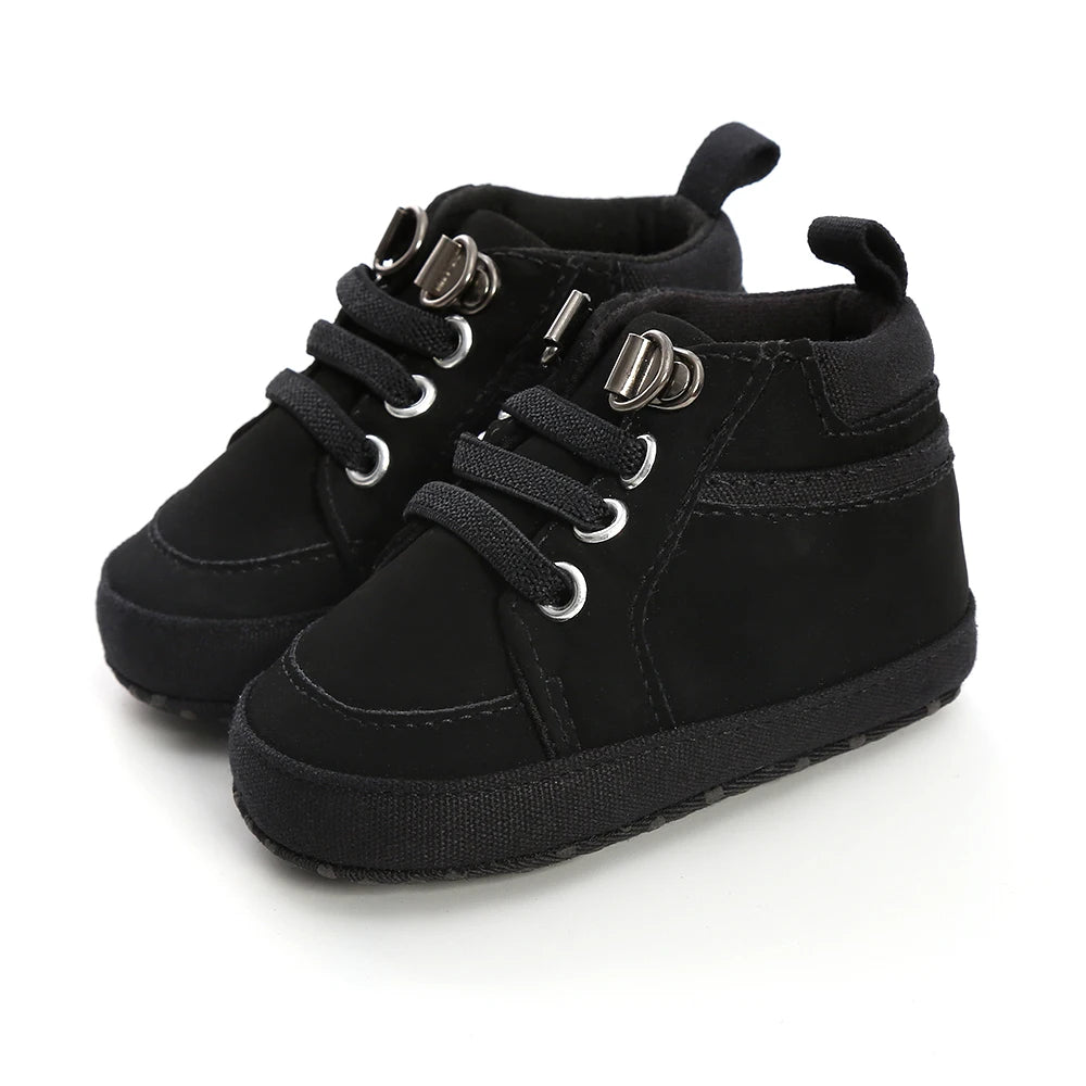 Baby-Sneaker, Kleinkind-Jungen-Mädchen-Sportschuhe, Kleinkind-Freizeitschuhe mit Baumwollsohle, rutschfeste PU-Lauflernschuhe, Krabbelschuhe, Basketballschuhe