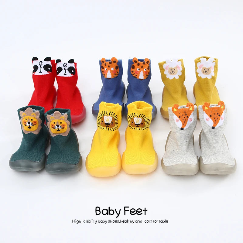 Baby Socks Shoes Infant Cute Cartoon Kids Boy Shoes Soft Rubber Sole Child Floor Sneaker BeBe Booties Toddler Girls First Walker