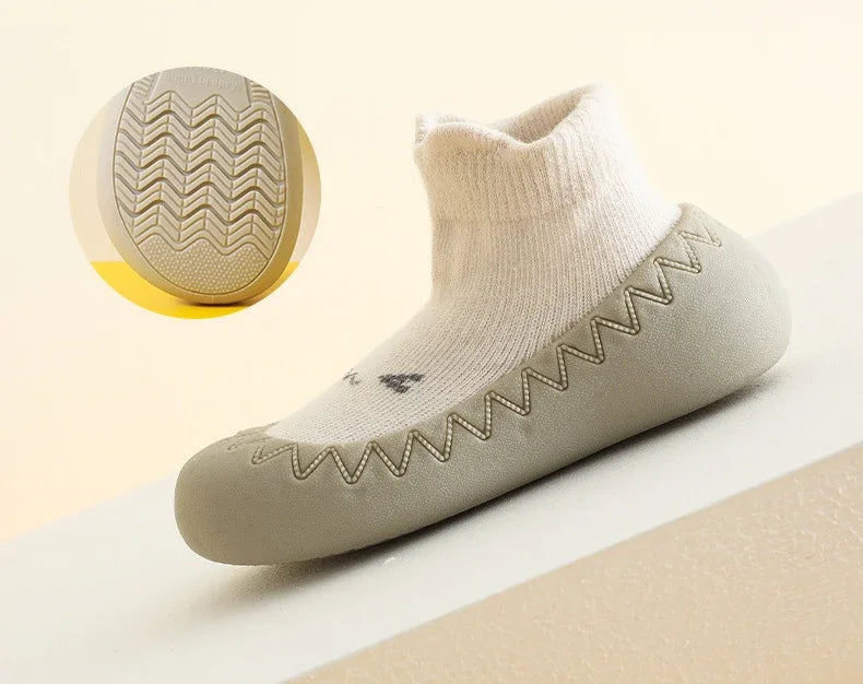 Baby Walking Shoes with Soft Soles, Anti Slip and Breathable Socks, Indoor and Outdoor Boys and Girls Odor Resistant Floor Shoes