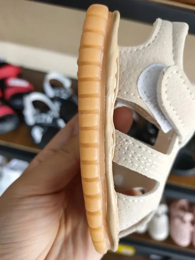 2025 Baby Sandals Toddler Boys First Walkers Newborn Girls First Shoes Indoor Soft Sole Infant Sandals Summer Beach Baby Shoes