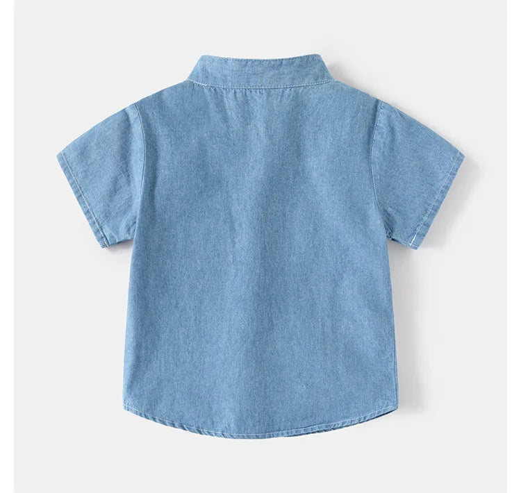 Boys Denim Shirts Fashion Toddler Kids Jeans Tops Children's Clothing Summer