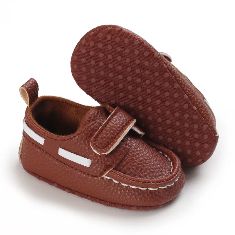 Spring and Autumn British Style Loafers For Babies Aged 0-12 Months Comfortable and Non Slip Walking Shoes
