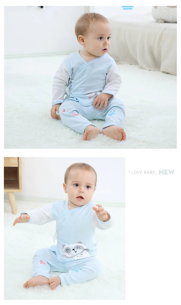 18piece/set Newborn Baby Clothes For Girls Boys Pants Sets Cotton Spring Autumn Soft Infant Boy Clothing New born Print Hat Bibs