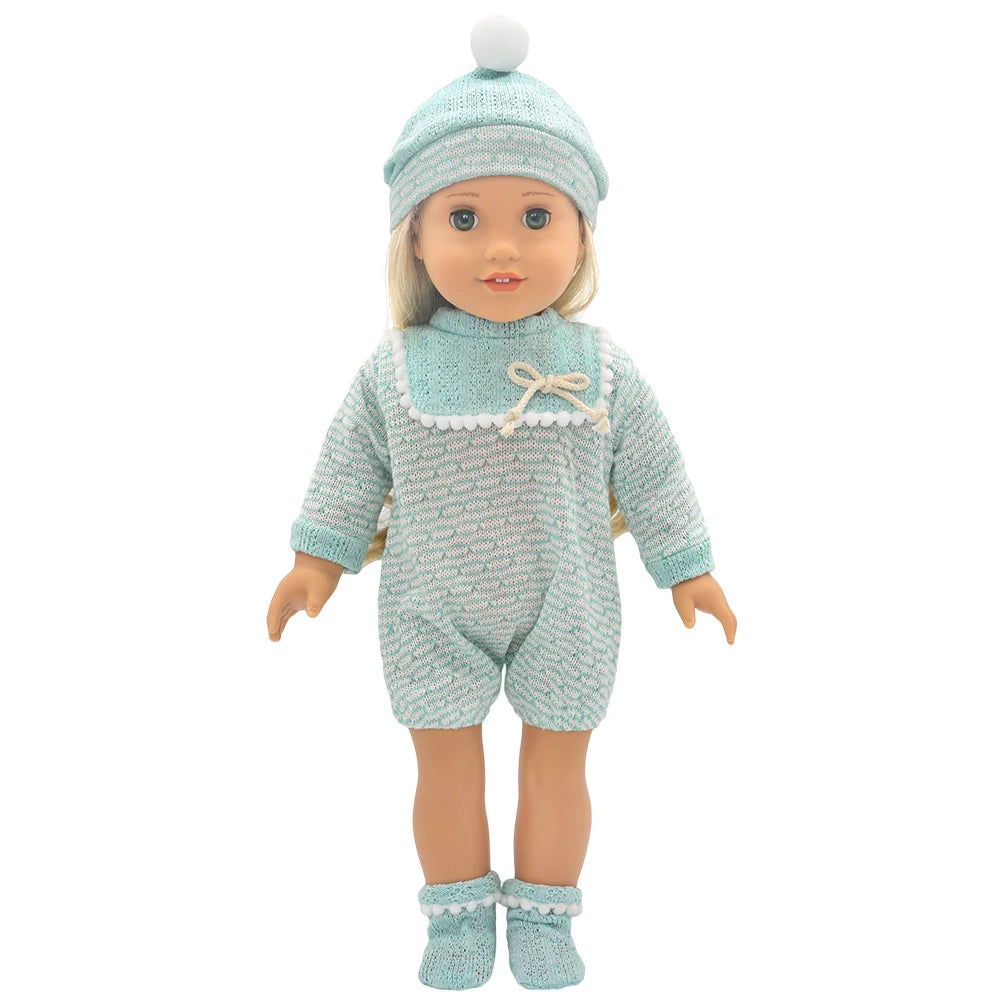 Baby Born Doll Outfits For 13-18 Inch Newborn Doll Cute Jumpers Rompers Suit+Shoes Doll Accessories Festival Birthday Gift