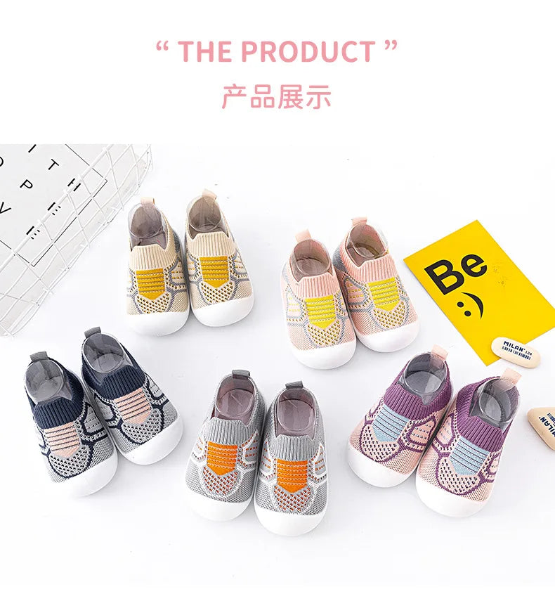 Baby Schuhe Anti-Rutsch Atmungsaktive Krabbelschuhe mit Gummisohle für Kinder Jungen Mesh-Schuhe Weiche Sohle Baby Mädchen