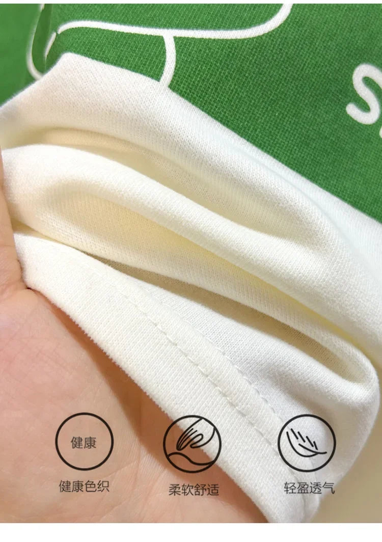 2024 Neues Kinder Kurzarm-Anzug Gestreifte Mädchen Jungen Set Sommer Oberteile + Kurze Babykleidung Kinderbekleidung