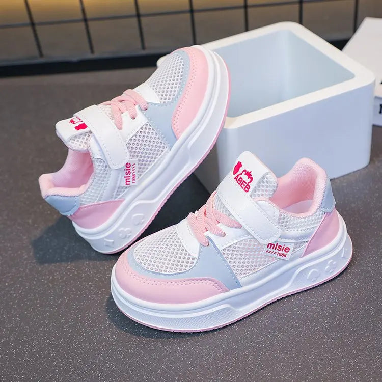 2026 New Leather Kids Running Shoes youngsters teens Casual Fashion Walking Sneakers Breathable Non-slip Girl Tennis Footwear