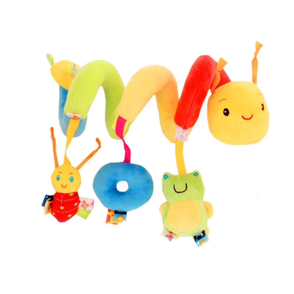 Colorful Label Bed for Infant 0-12 Months, Hanging Baby Comfort Toys Around the Bed, Safety Seat Comfort Toys with BB Squeaker