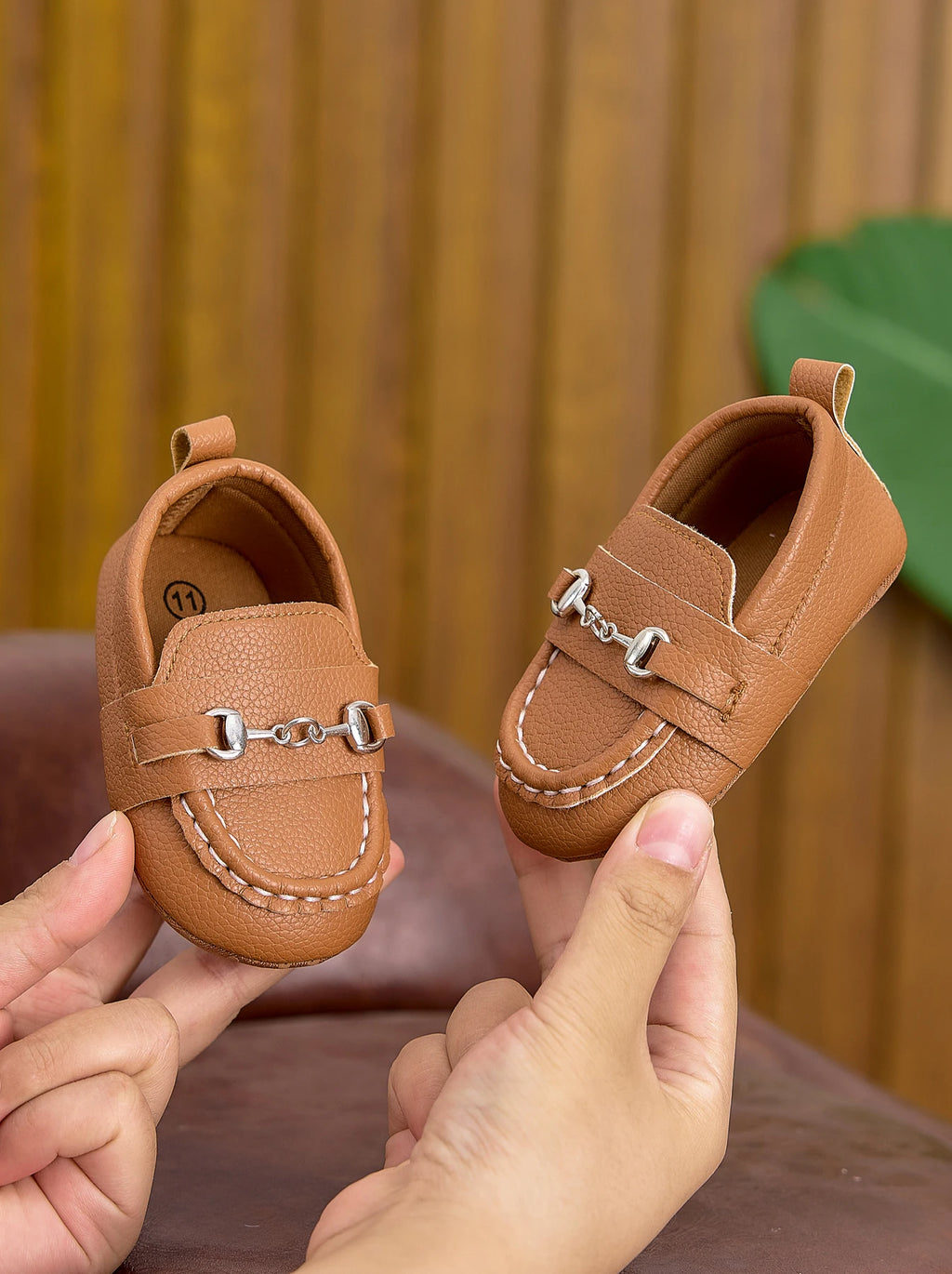 Baby British-Style Loafers, Soft-Soled Pre-Walker Shoes for 0-1 Year Old Babies