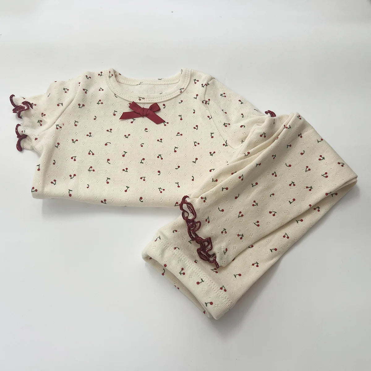 1-6T Kleinkind Baby Mädchen Kleidung Set Sommer 100% Baumwolle Langarm T-Shirt Top Hose Anzug Hauskleidung Stretch 2-teiliges Schlafanzug-Set