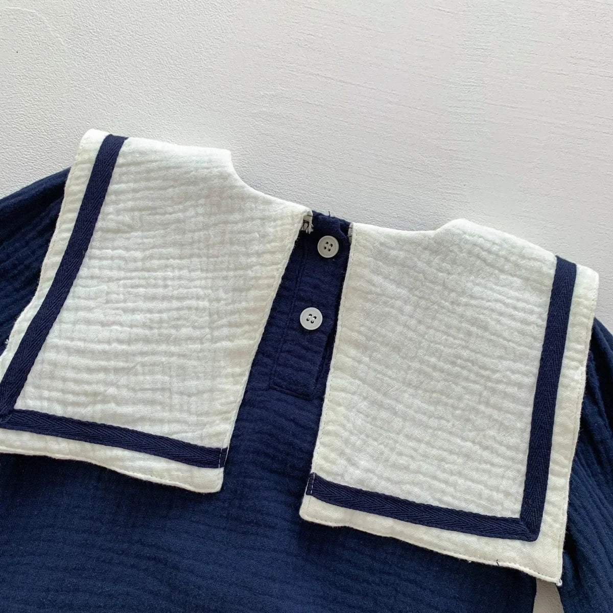 Neu im Herbst Kinder Baby Mädchen Langarm Marineführer Bären Oberteil T-Shirts + einfarbige Shorts Kleinkind Baby Baumwoll-Kleidungsset 2tlg.