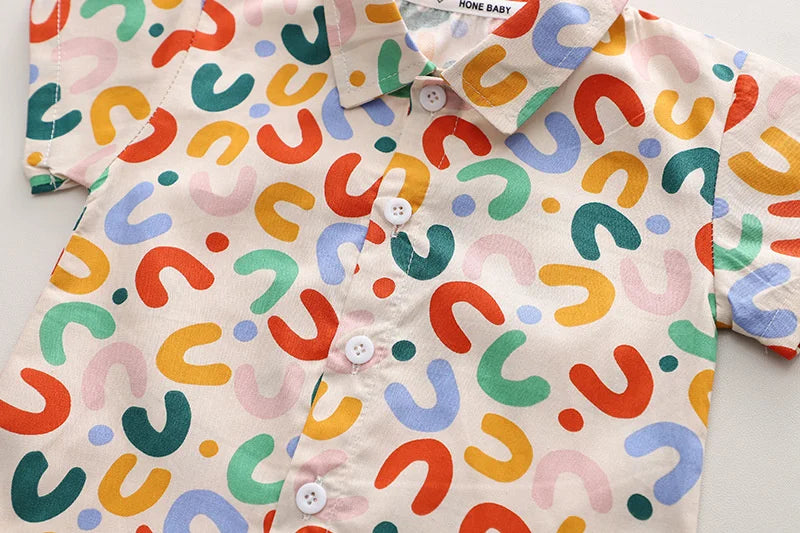 Nuevo Traje de Ropa de Verano para Bebés, Conjuntos Infantiles, Camisa de Letras de Moda para Niños, Pantalones Cortos, 2 Piezas/Conjuntos, Disfraz Casual para Niños Pequeños, Chándales para Niños