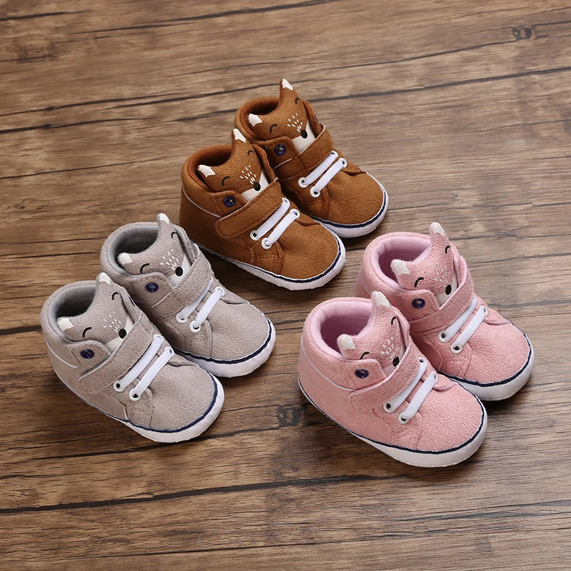 Cartoon Baby Sneakers Baby Boys Girls Canvas Shoes Non-slip Non-slip soft sole Comfortable Soft Unisex Baby Shoes 0-18M