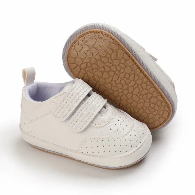 Classic Newborn Baby Shoes White Casual Shoes Boys Girls Shoes Fashion Sneakers Soft Sole Non-Slip Toddler Shoes First Walkers
