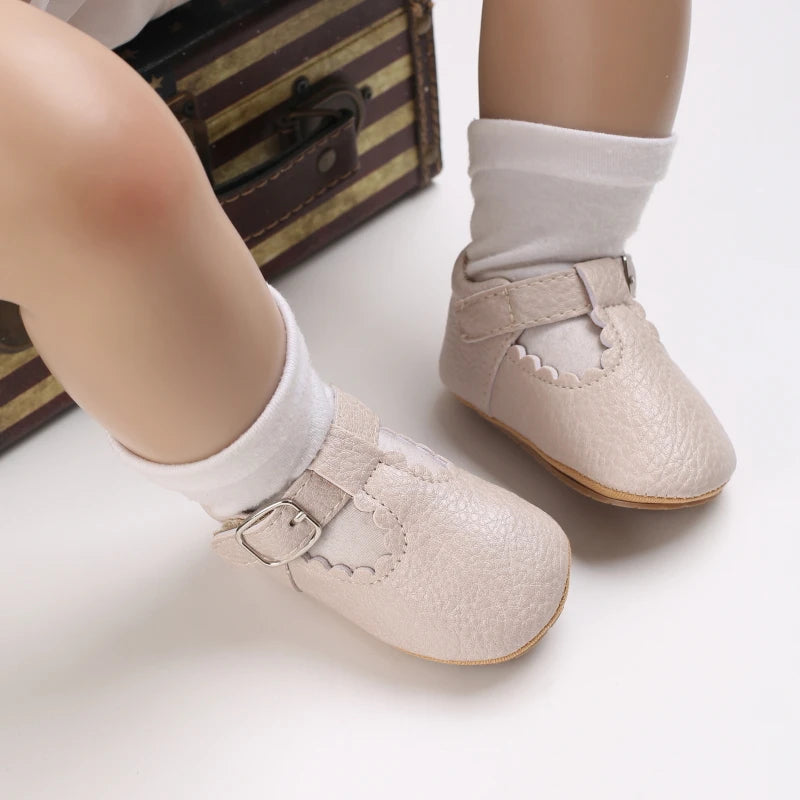 Zapatos de Bebé Clásicos Rayas Cuero Niño Niña Multicolor Suela de Goma Antideslizante Primeros Pasos Mocasines de Bebé