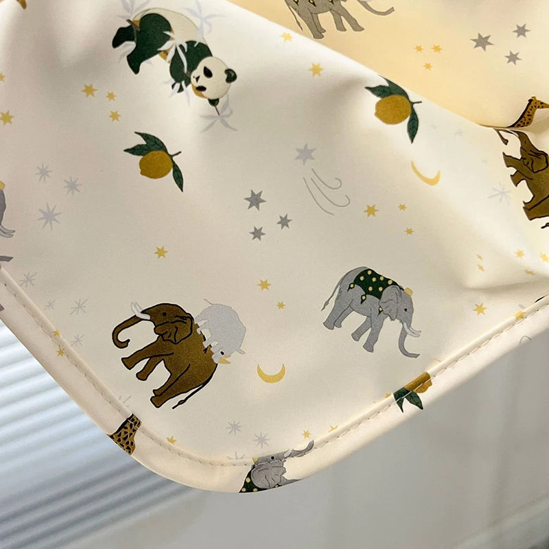 Newborn Baby Bibs Blouse Waterproof No-sleeved Reverse Dressing Infant Eating Clothes Apron Bib Protective Clothing