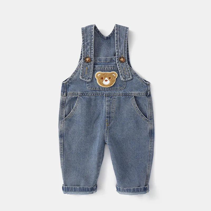 2024 Mode Frühling Herbst Kinder Jumpsuit Jungen Mädchen Cartoon Jeans Latzhose Kinderhosen Fashion Kleinkind Freizeit 0-5 Jahre