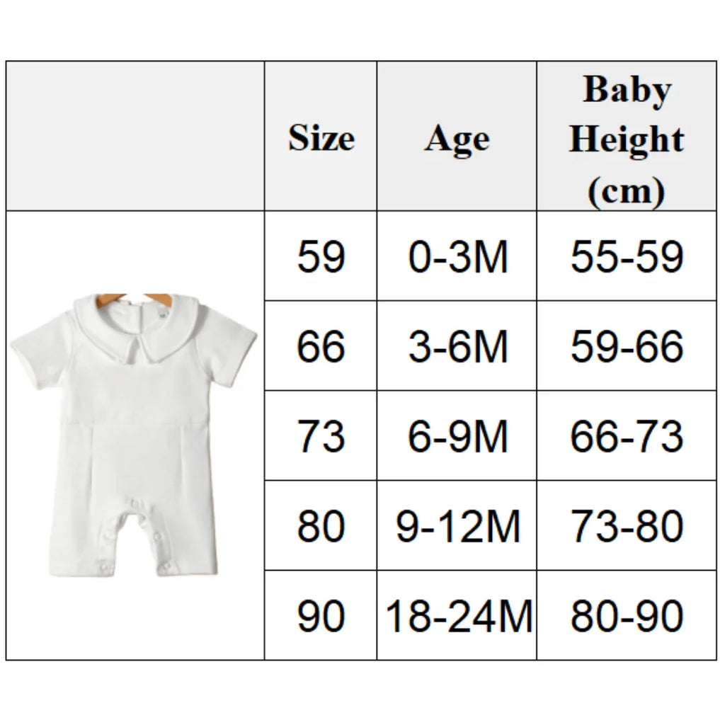 Ropa de bautizo para bebés, niñas y niños, body de algodón suave de 3 a 24 meses, primer conjunto de bautizo para bebés, traje de verano para niños pequeños