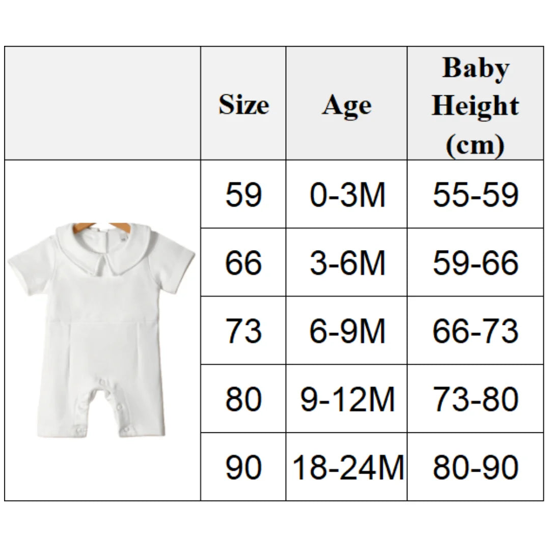 Ropa de bautizo para bebés, niñas y niños, body de algodón suave de 3 a 24 meses, primer conjunto de bautizo para bebés, traje de verano para niños pequeños