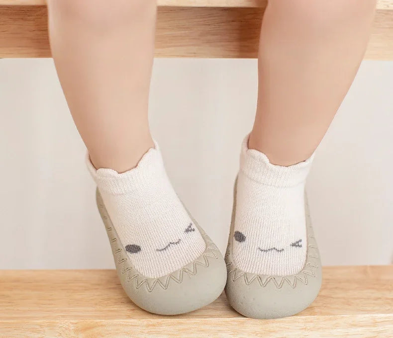 Baby Walking Shoes with Soft Soles, Anti Slip and Breathable Socks, Indoor and Outdoor Boys and Girls Odor Resistant Floor Shoes