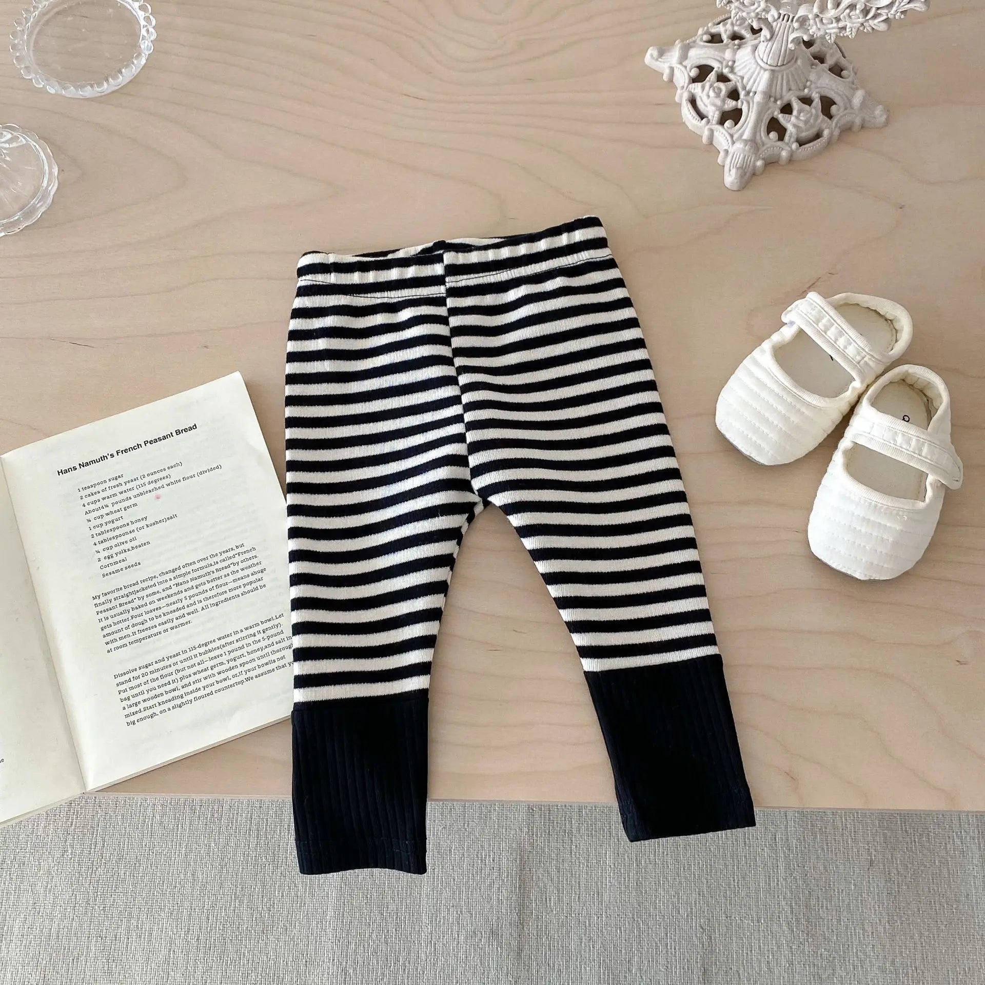 Autumn Newborn Infant Baby Boy Girls Candy Color Leggings Splice Striped Pants Fashion Baby Clothing