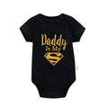 Mameluco de bebé, ropa para bebés recién nacidos, niños y niñas, papá de oro es mi héroe, estampado divertido, mono de bebé, lindo body casual de bebé