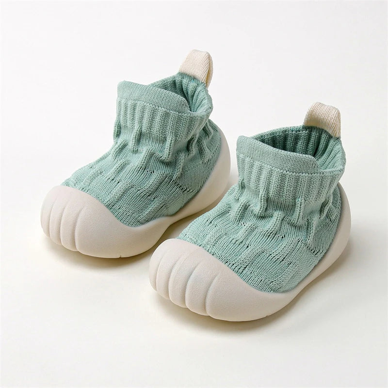 Spring Autumn Baby Boys Girls High Top Walking Shoes Kids Sneakers Child Soft Sole Anti Slip Knitted Infant Newborn Socks Shoes