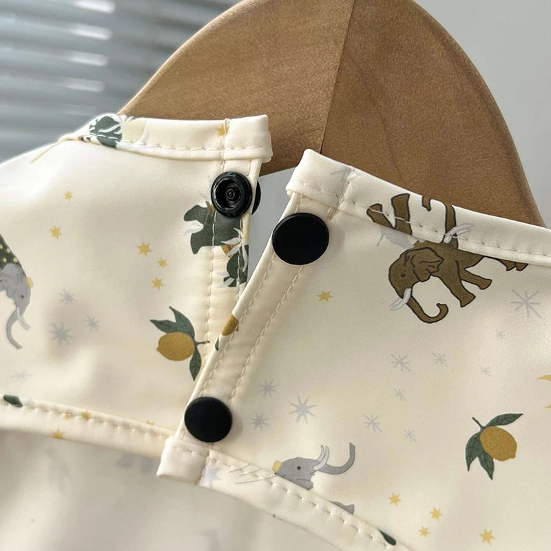 Newborn Baby Bibs Blouse Waterproof No-sleeved Reverse Dressing Infant Eating Clothes Apron Bib Protective Clothing