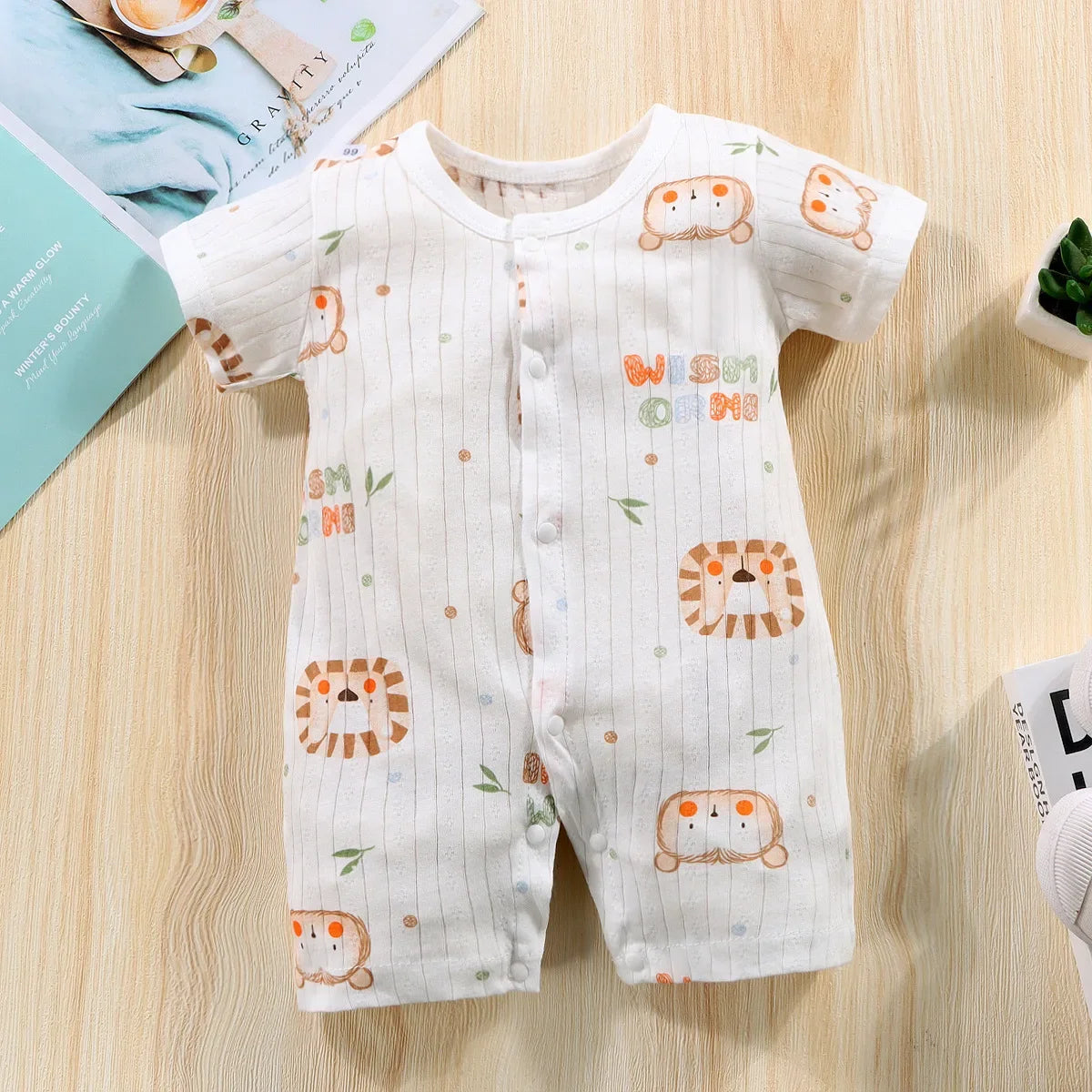 New Baby Newborn Clothes Baby Short-sleeved Jumpsuit 0-2 Years Old Boys Girls Romper Children Wrapping Clothes
