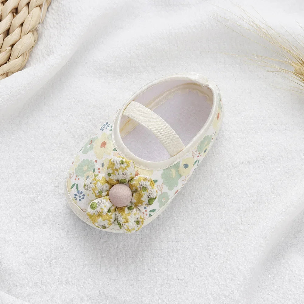 Zapatos de Bebé para Niñas, Flores Coloridas, Zapatos de Princesa, Bebé y Niño Pequeño, Algodón Suave, Antideslizantes, Primeros Pasos, 0-18 Meses