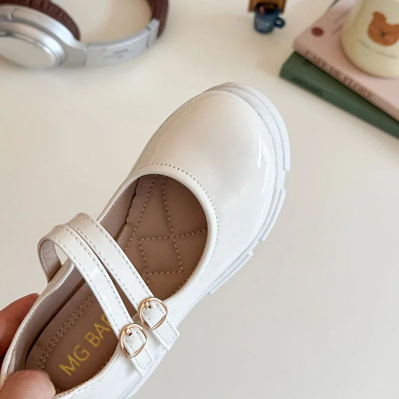 Children Leather Shoes for Girls 2025 Spring Autumn New Fashion Korean Style Soft Bottom Anti-slippery Versatile Mary Jane Shoes