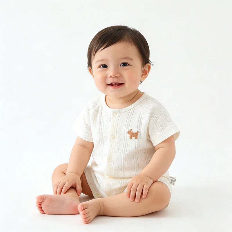 Ropa de bebé de verano fina con aire acondicionado, mono de manga larga, ropa de recién nacido, pijama de algodón puro, pelele, ropa de verano para bebé