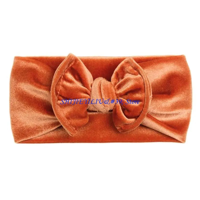 E21F Baby Headband Bows For Baby Girl Headbands Elastic Nylon Newborn Hair Turban