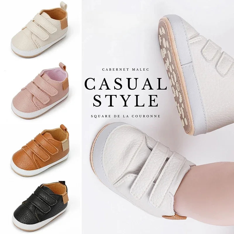 Baby Shoes PU Leather Casual Anti-slip Infant Kids Boys Girls Walking Christening Toddler shoes