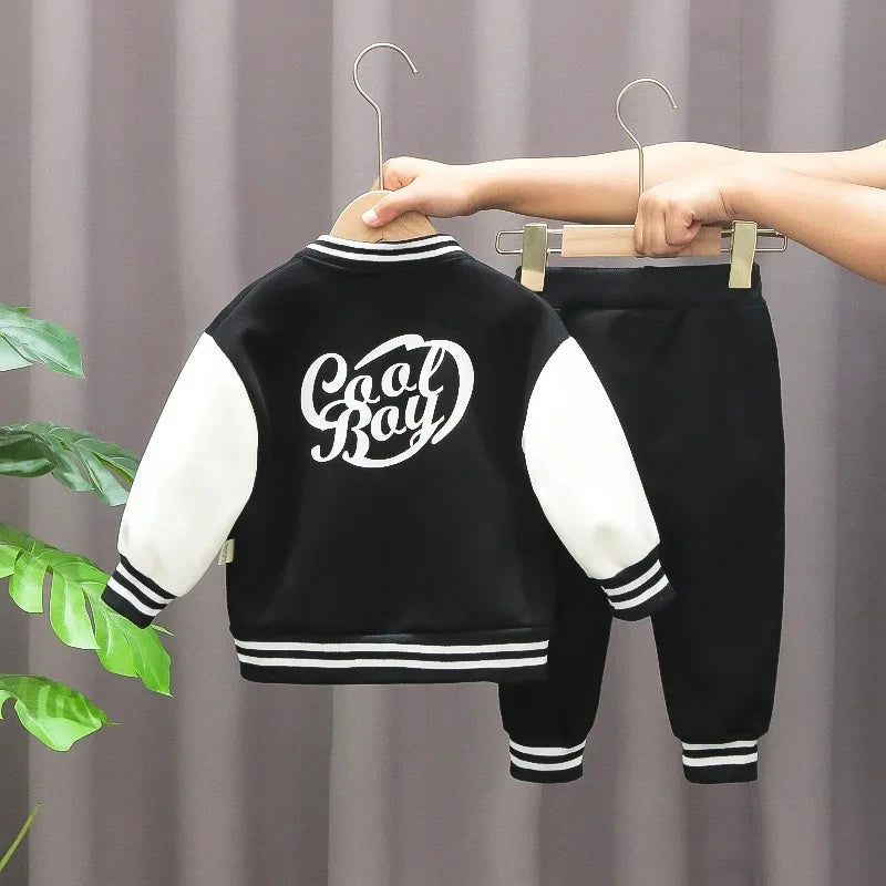 Baby Baseball Clothing Suit Boys Girls Casual Sports Sets 3 Pcs Coat Pants tripartite Spring Autumn Thin Baby Tracksuit Outfits